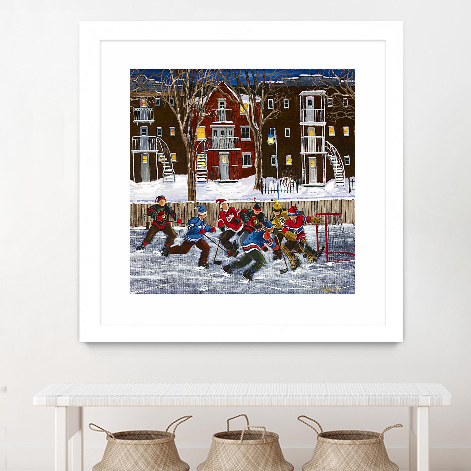 After School 1 by Nicole Laporte on GIANT ART - white art for kids  hockey