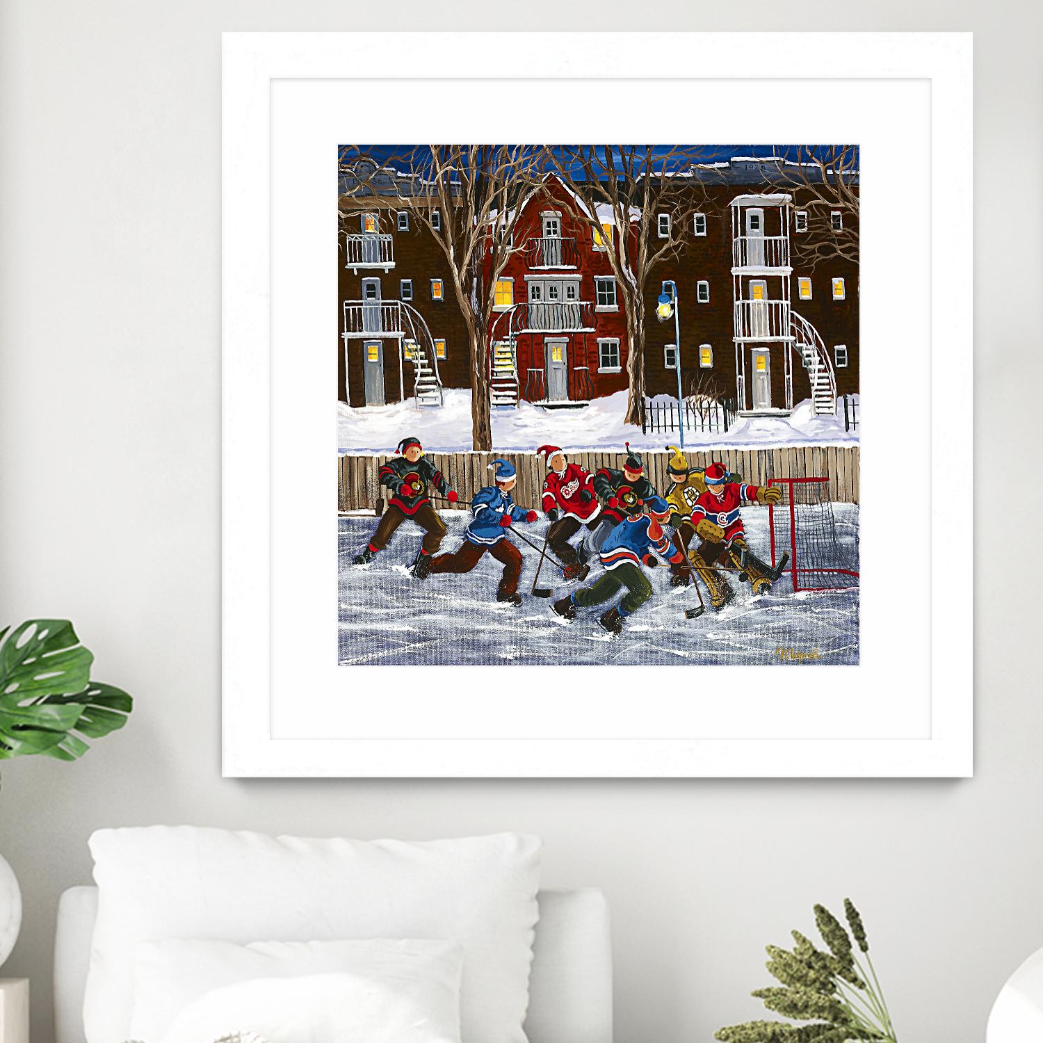 After School 1 by Nicole Laporte on GIANT ART - white art for kids  hockey