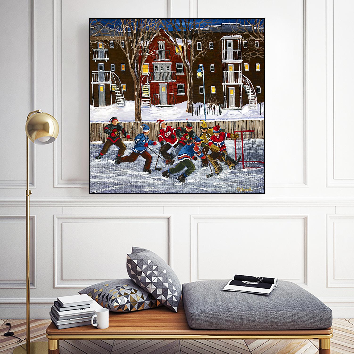 After School 1 by Nicole Laporte on GIANT ART - white art for kids  hockey