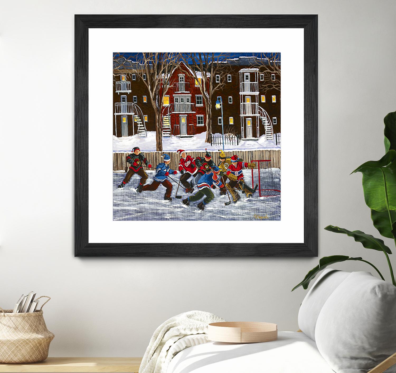 After School 1 by Nicole Laporte on GIANT ART - white art for kids  hockey