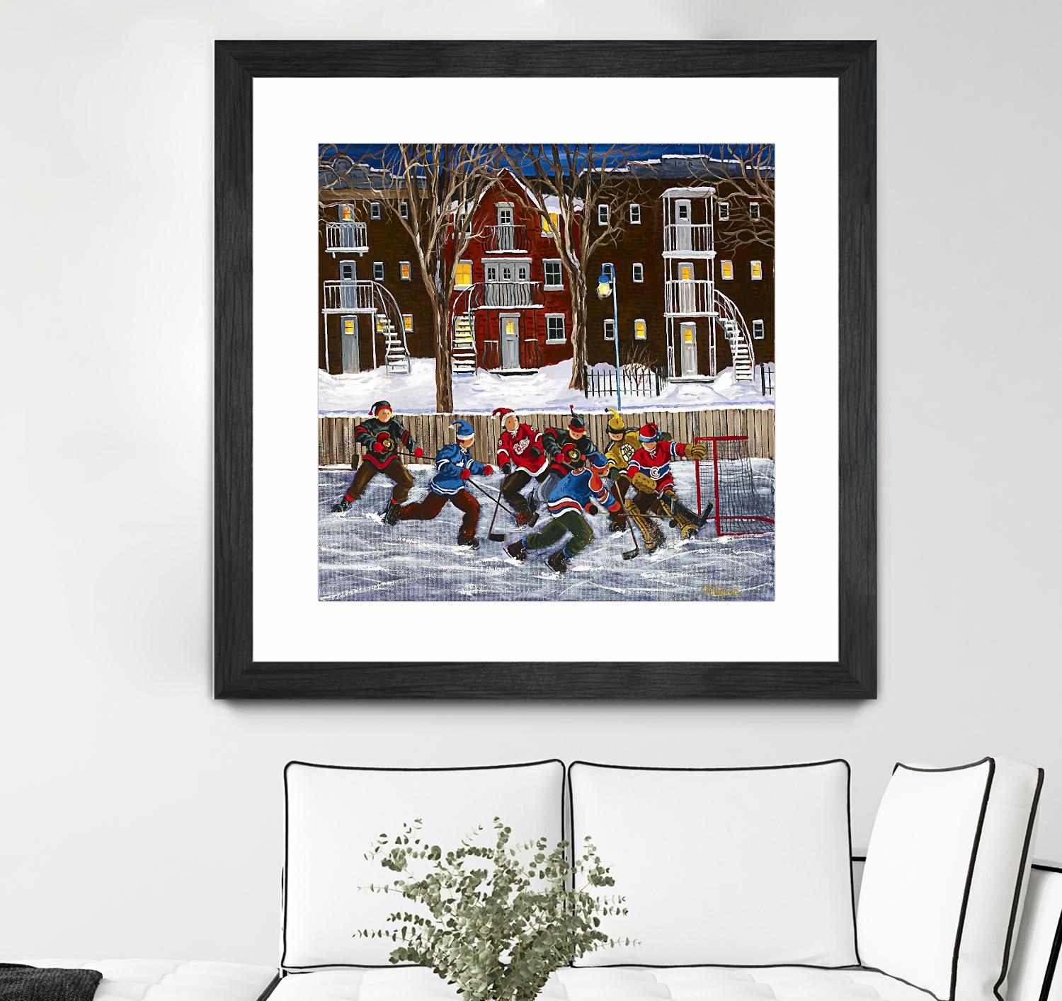 After School 1 by Nicole Laporte on GIANT ART - white art for kids  hockey