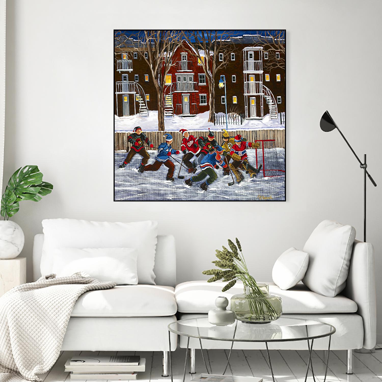 After School 1 by Nicole Laporte on GIANT ART - white art for kids  hockey