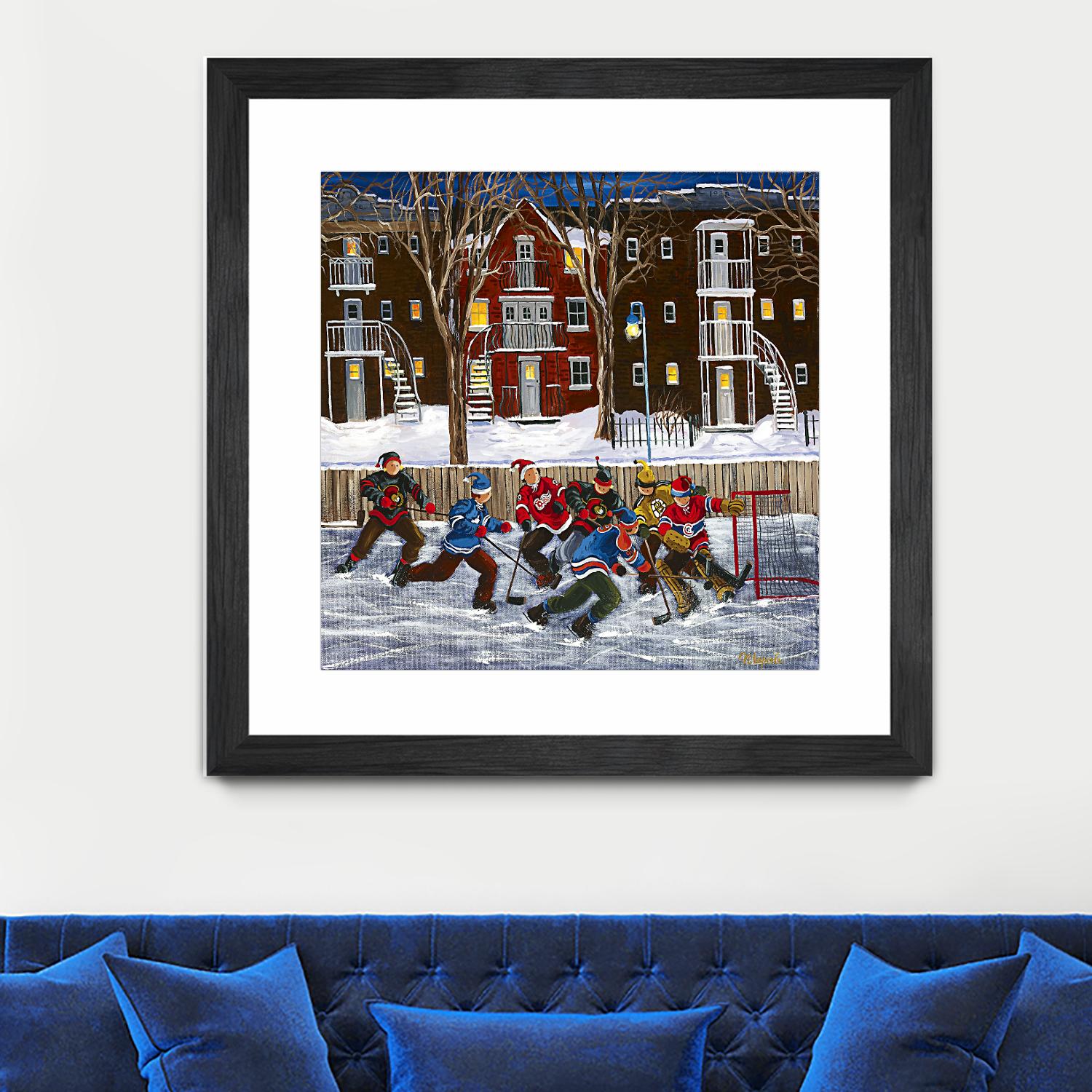 After School 1 by Nicole Laporte on GIANT ART - white art for kids  hockey