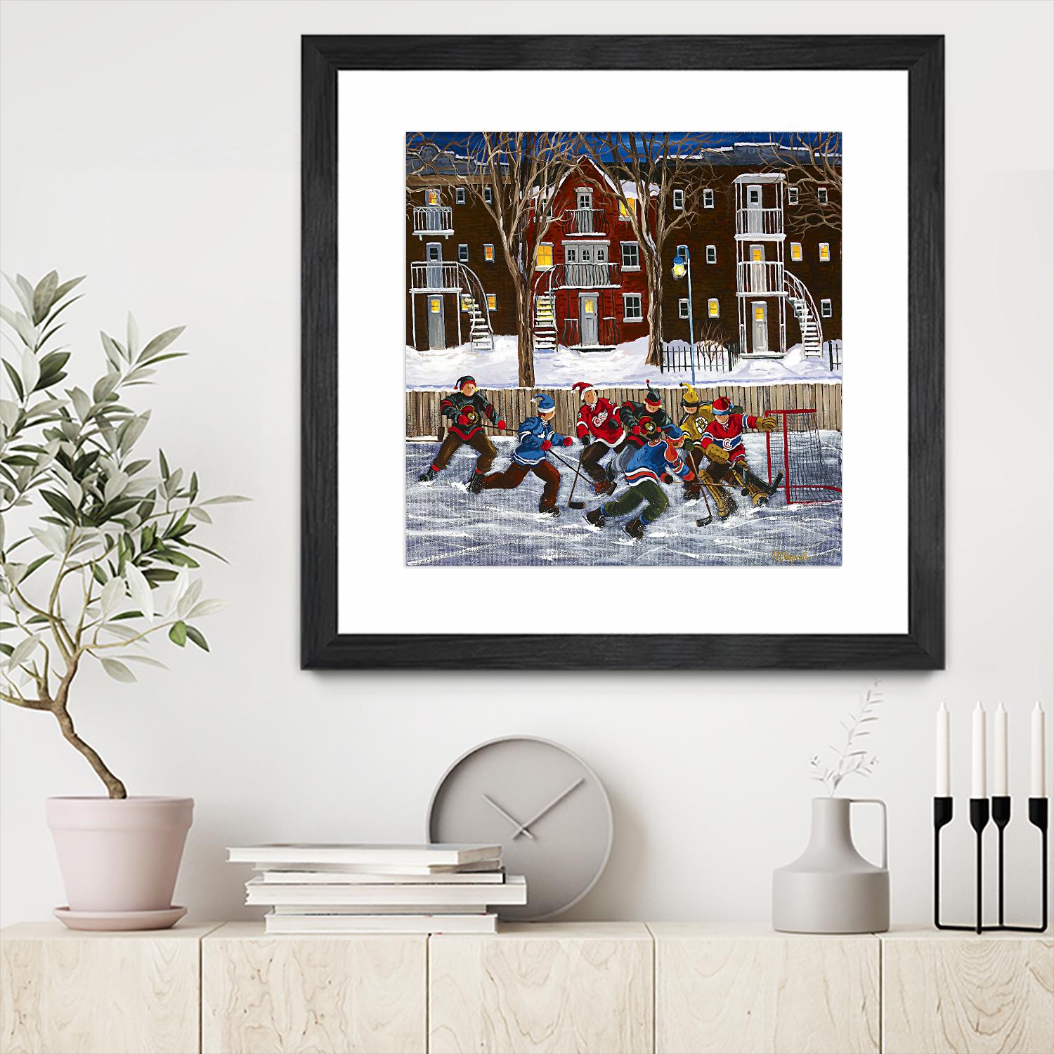 After School 1 by Nicole Laporte on GIANT ART - white art for kids  hockey