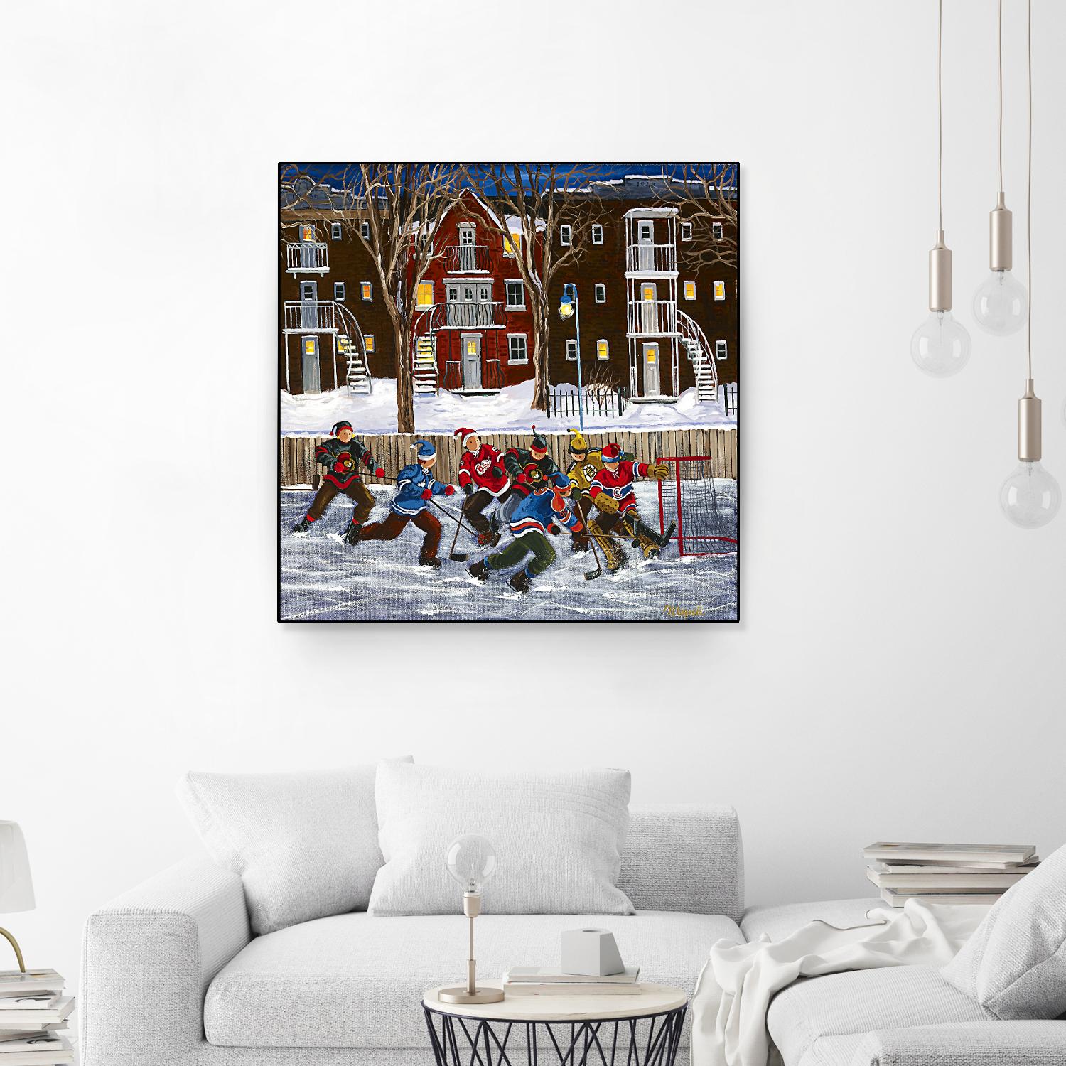 After School 1 by Nicole Laporte on GIANT ART - white art for kids  hockey
