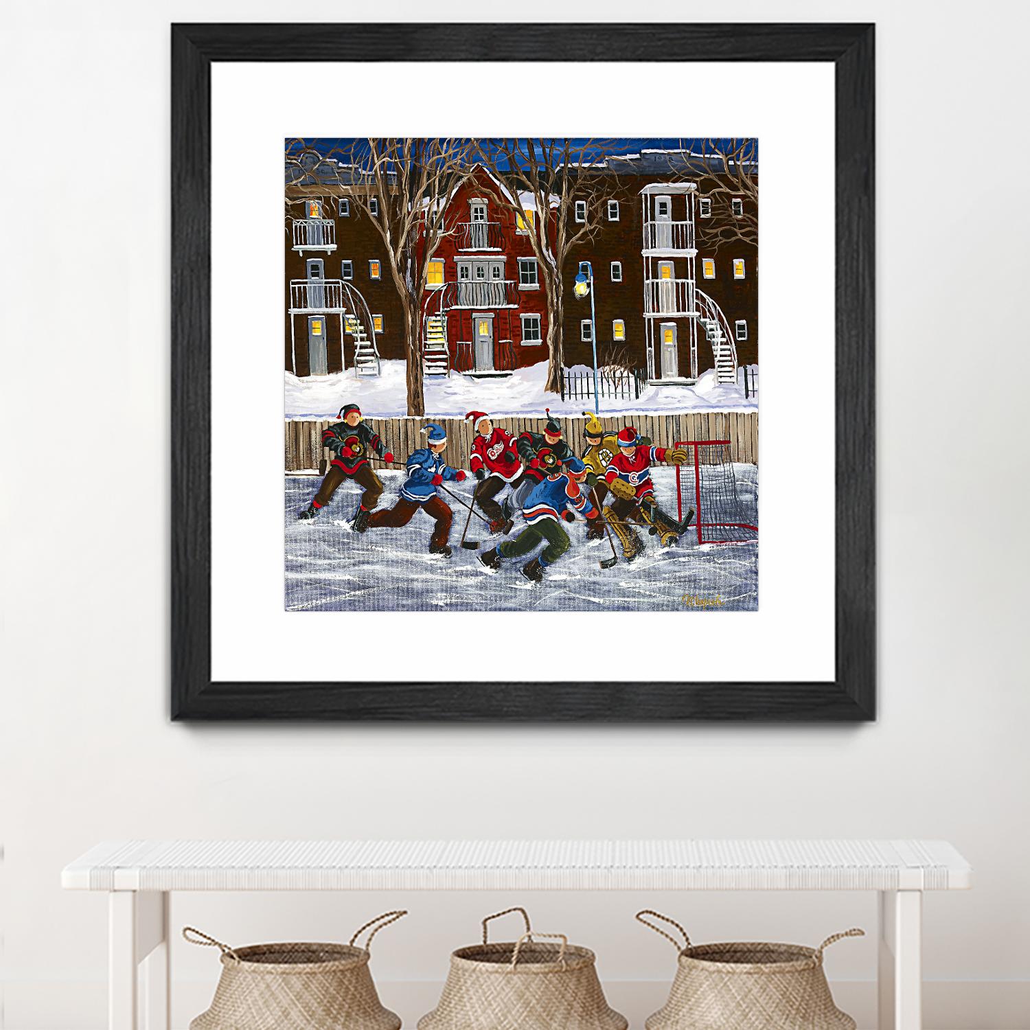 After School 1 by Nicole Laporte on GIANT ART - white art for kids  hockey