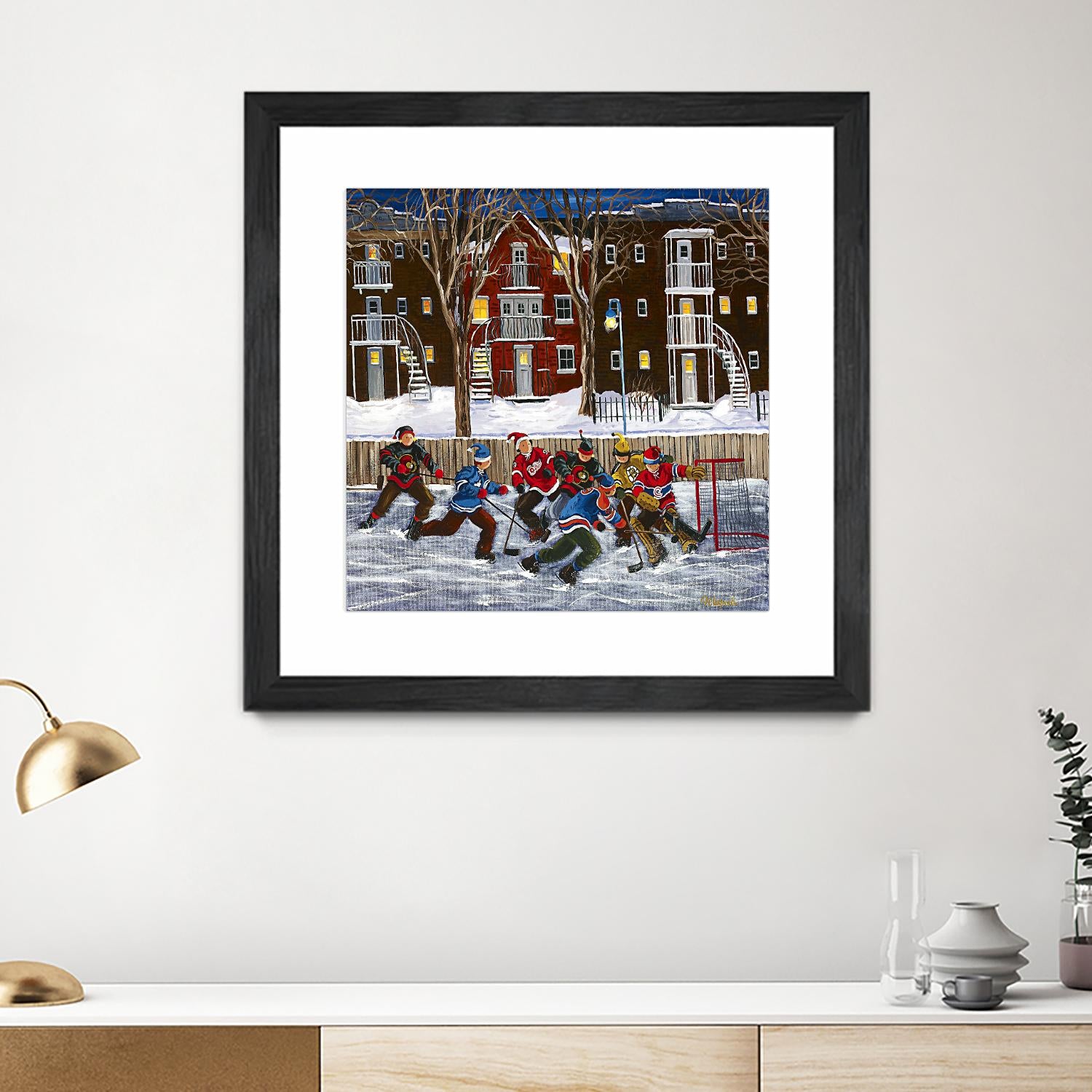 After School 1 by Nicole Laporte on GIANT ART - white art for kids  hockey