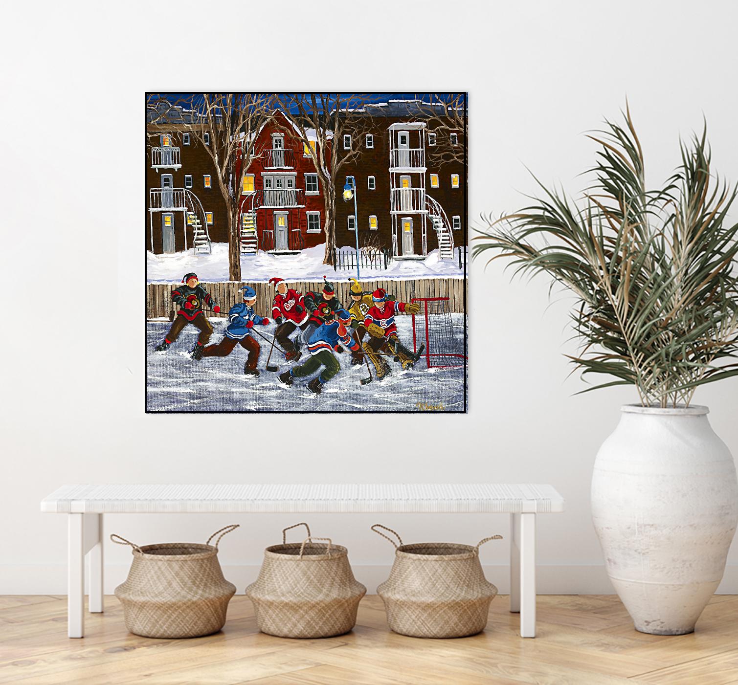 After School 1 by Nicole Laporte on GIANT ART - white art for kids  hockey
