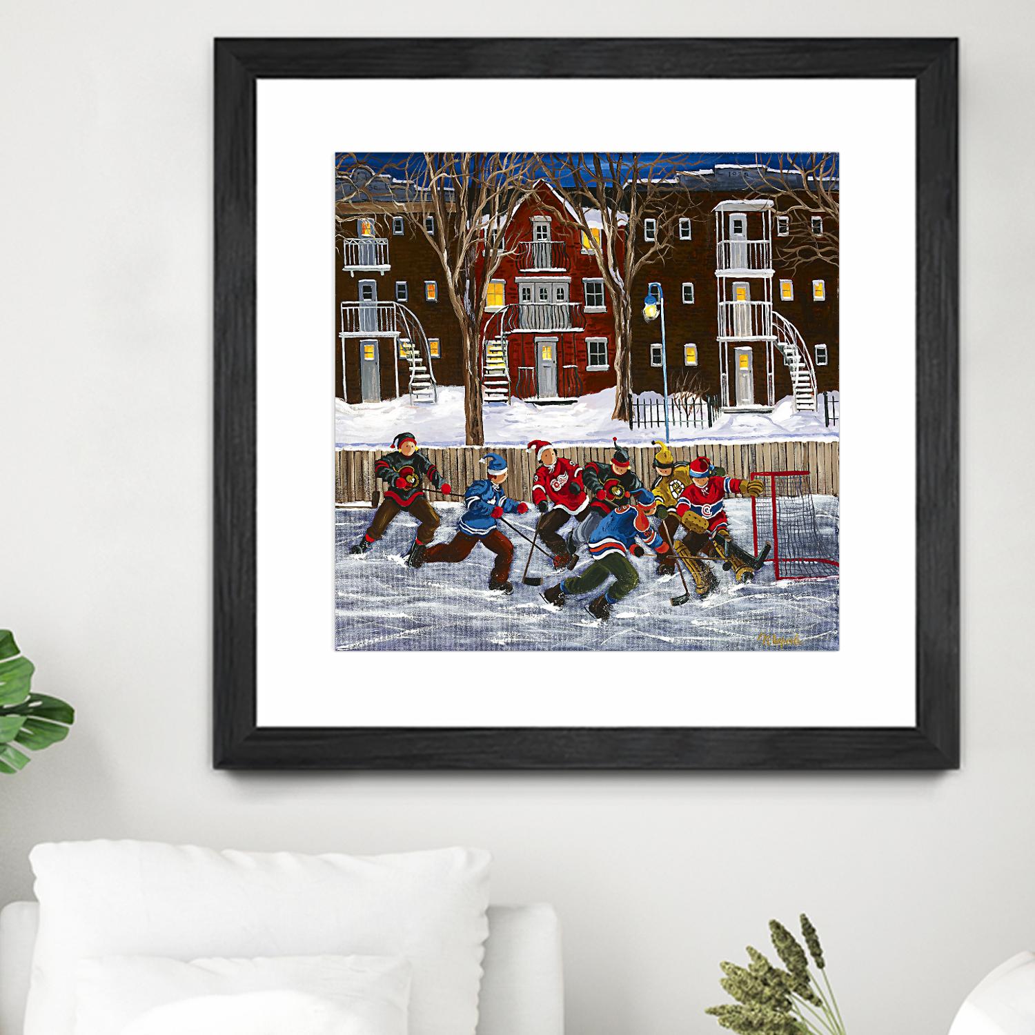 After School 1 by Nicole Laporte on GIANT ART - white art for kids  hockey