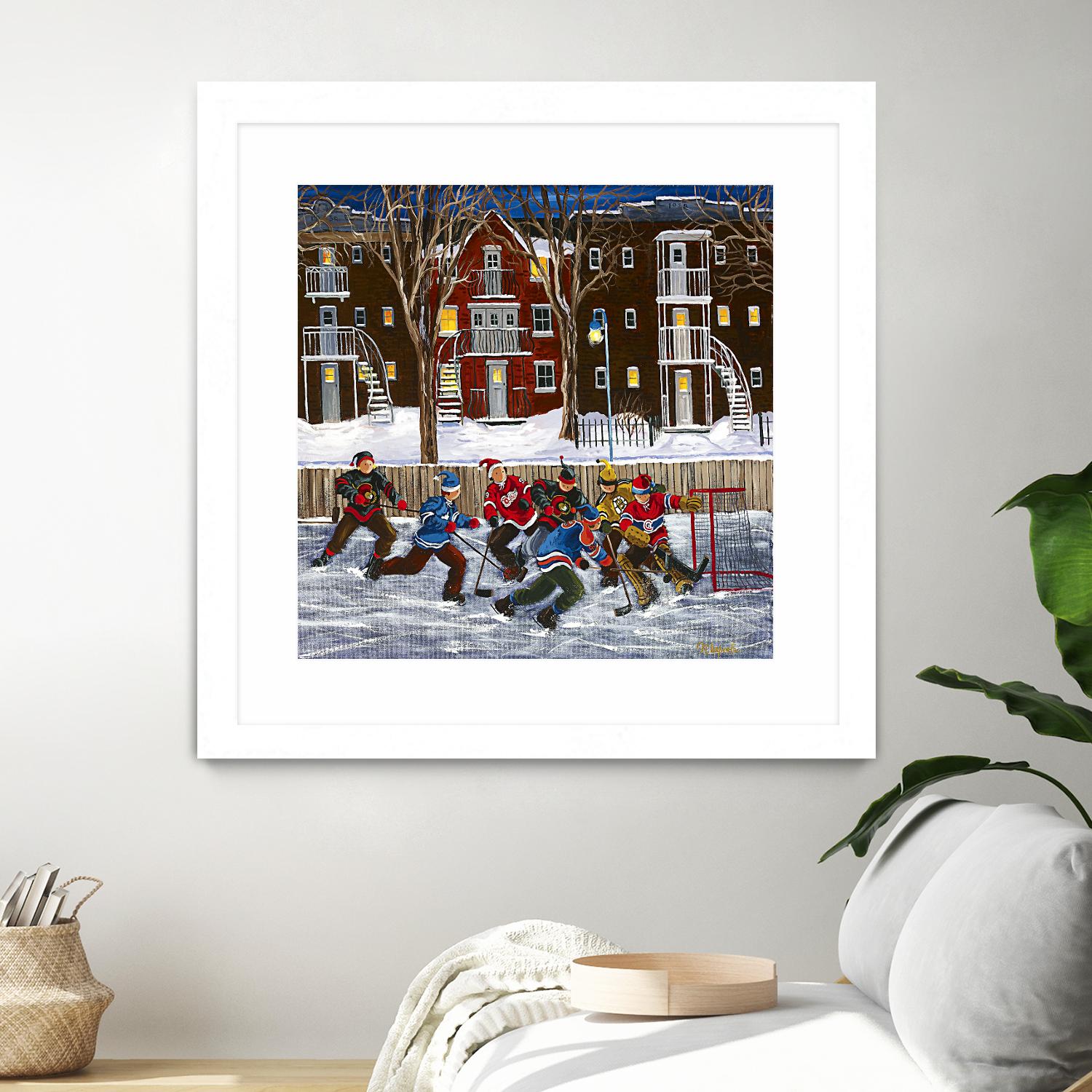 After School 1 by Nicole Laporte on GIANT ART - white art for kids  hockey
