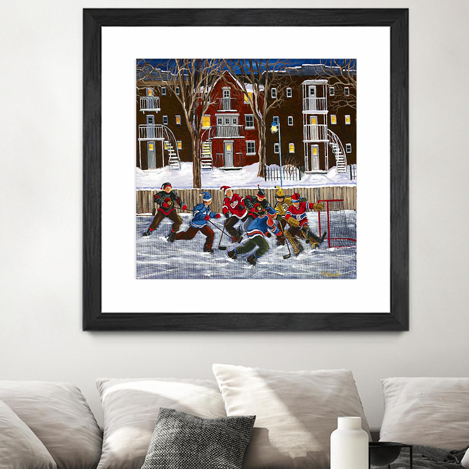 After School 1 by Nicole Laporte on GIANT ART - white art for kids  hockey