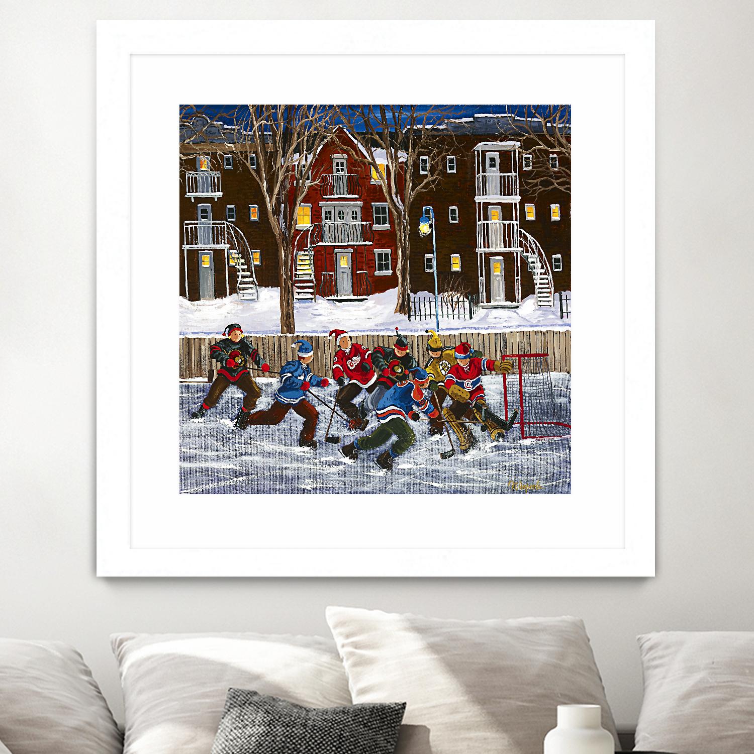 After School 1 by Nicole Laporte on GIANT ART - white art for kids  hockey