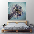 City Center I by Jean-François Dupuis on GIANT ART - blue city scene buildings