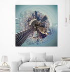 City Center I by Jean-François Dupuis on GIANT ART - blue city scene buildings