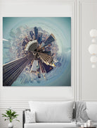 City Center I by Jean-François Dupuis on GIANT ART - blue city scene buildings