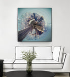 City Center I by Jean-François Dupuis on GIANT ART - blue city scene buildings