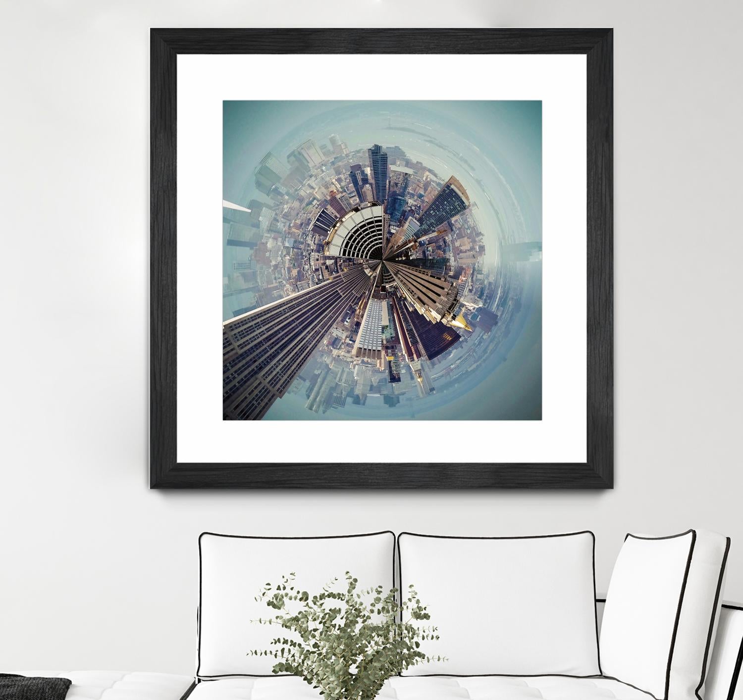 City Center I by Jean-François Dupuis on GIANT ART - blue city scene buildings