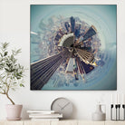 City Center I by Jean-François Dupuis on GIANT ART - blue city scene buildings