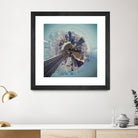 City Center I by Jean-François Dupuis on GIANT ART - blue city scene buildings