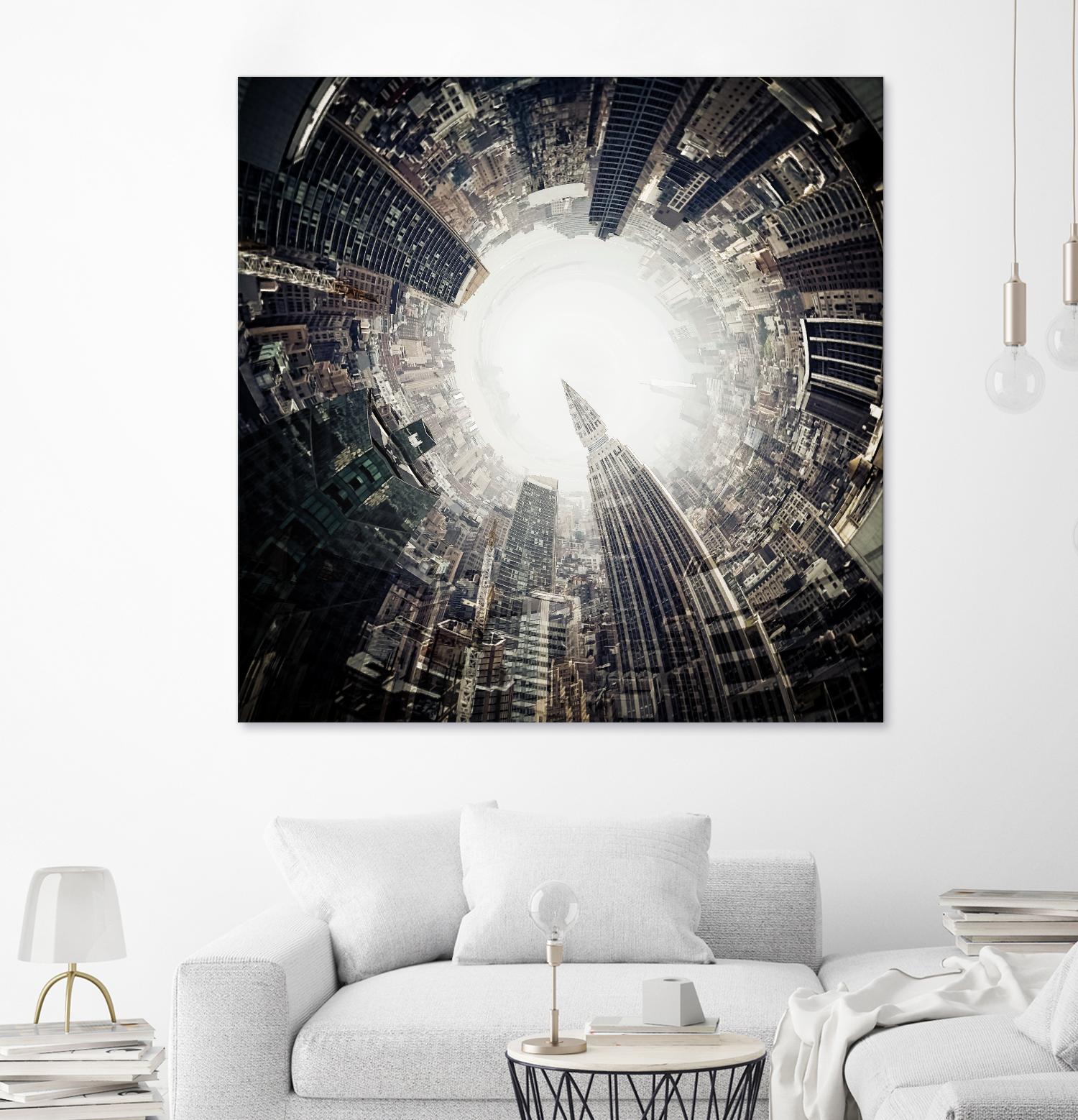 City Center II by Jean-François Dupuis on GIANT ART - white city scene ville