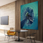 City Center III by Jean-François Dupuis on GIANT ART - turquoise city scene
