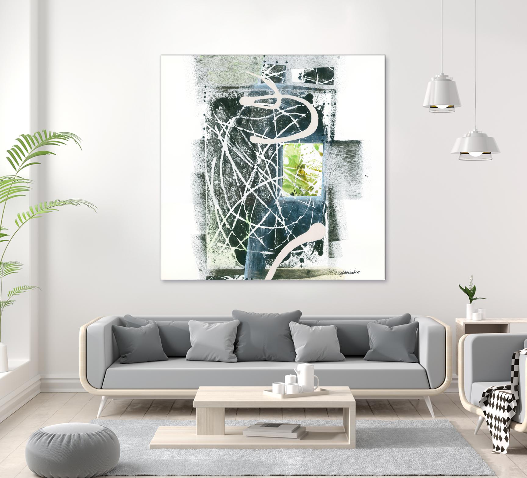 Sans titre by Sylvie Cloutier on GIANT ART - green abstract
