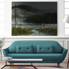 Le lac vaseau by Yvon Lemieux on GIANT ART - green landscape