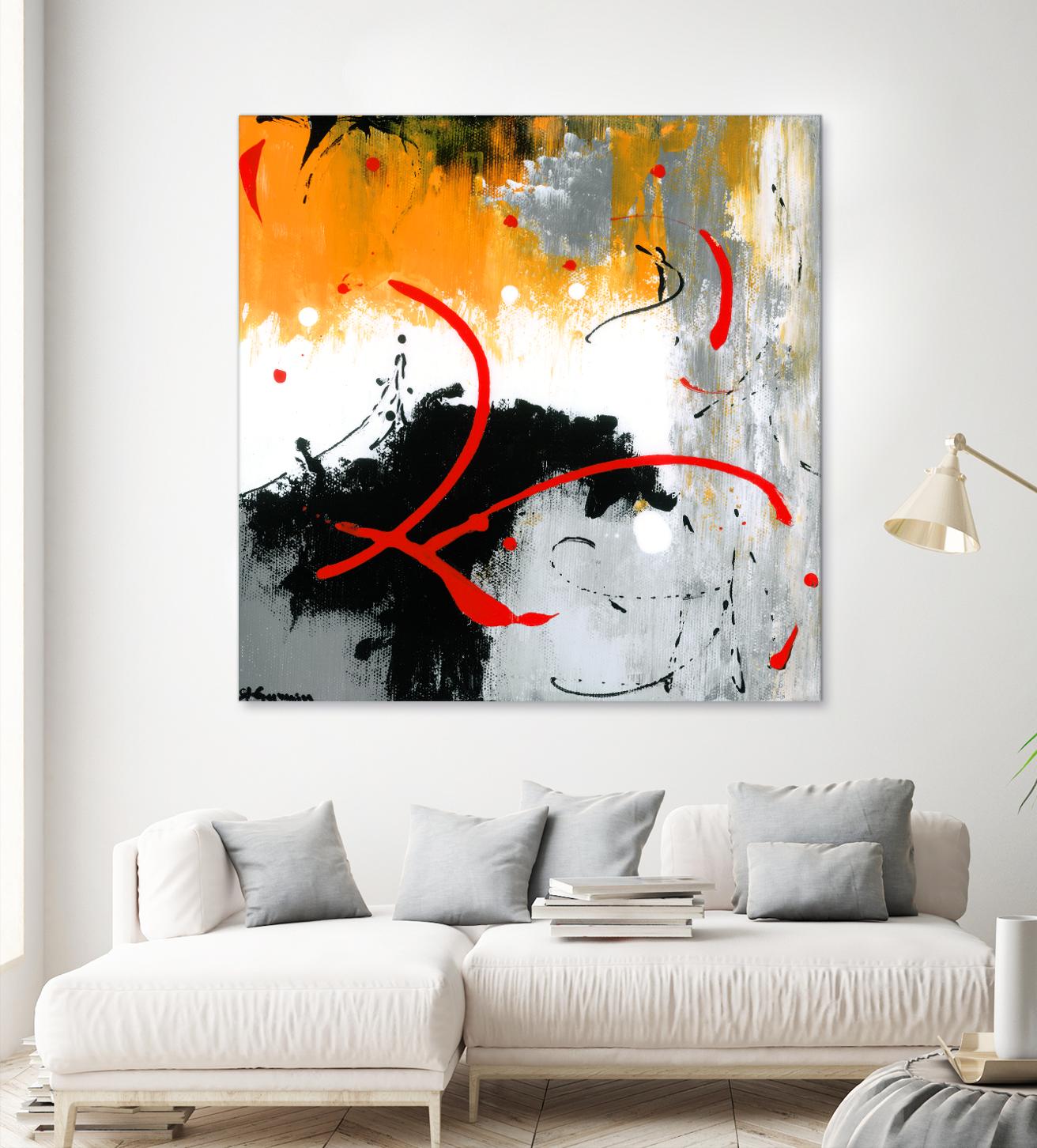 Les liens by Carole St-Germain on GIANT ART - black abstract