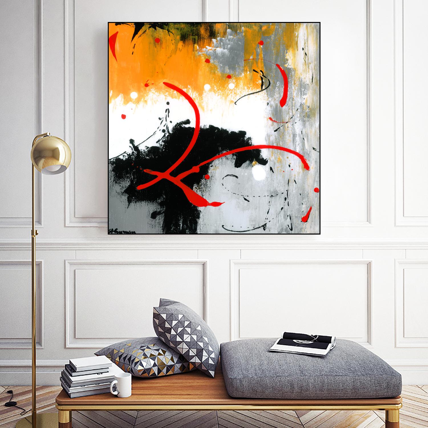Les liens by Carole St-Germain on GIANT ART - black abstract