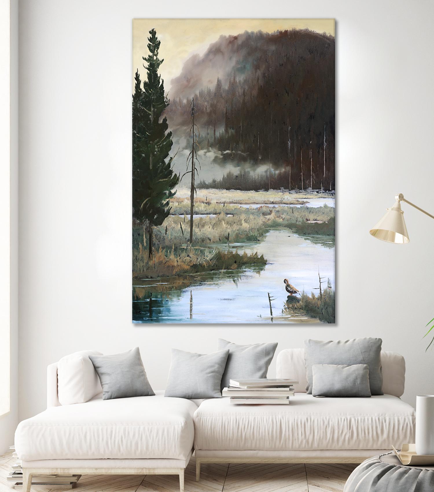 Marais du Nord by Yvon Lemieux on GIANT ART - brown landscape