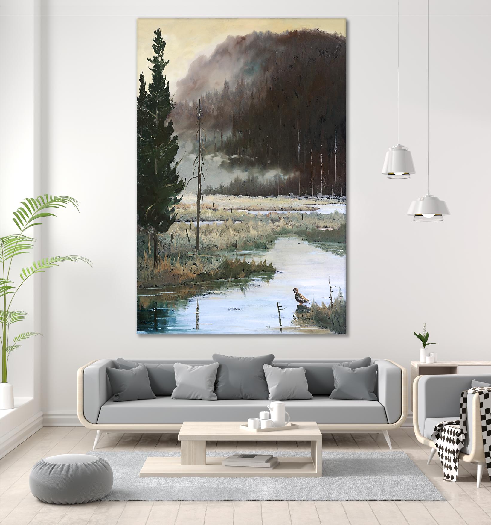 Marais du Nord by Yvon Lemieux on GIANT ART - brown landscape