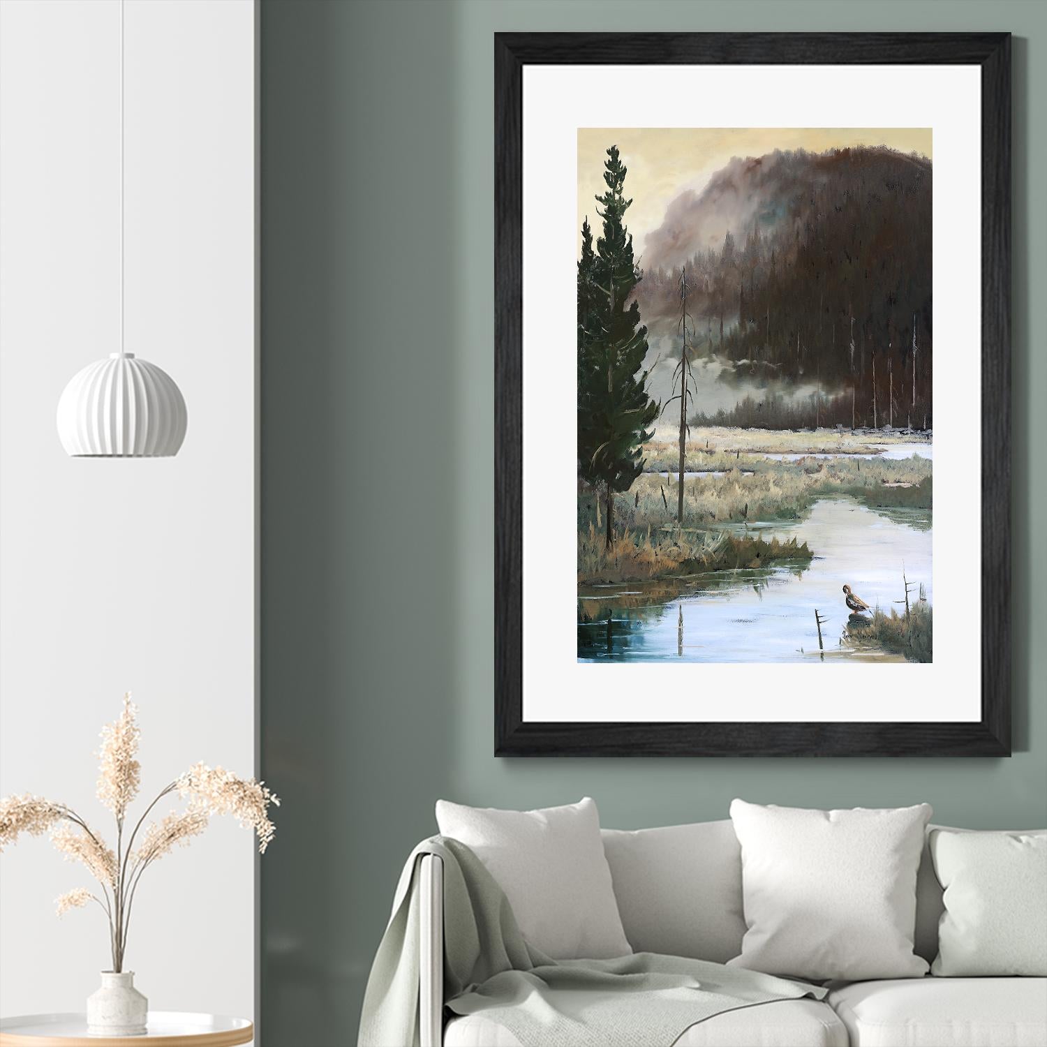 Marais du Nord by Yvon Lemieux on GIANT ART - green landscape quebec artists