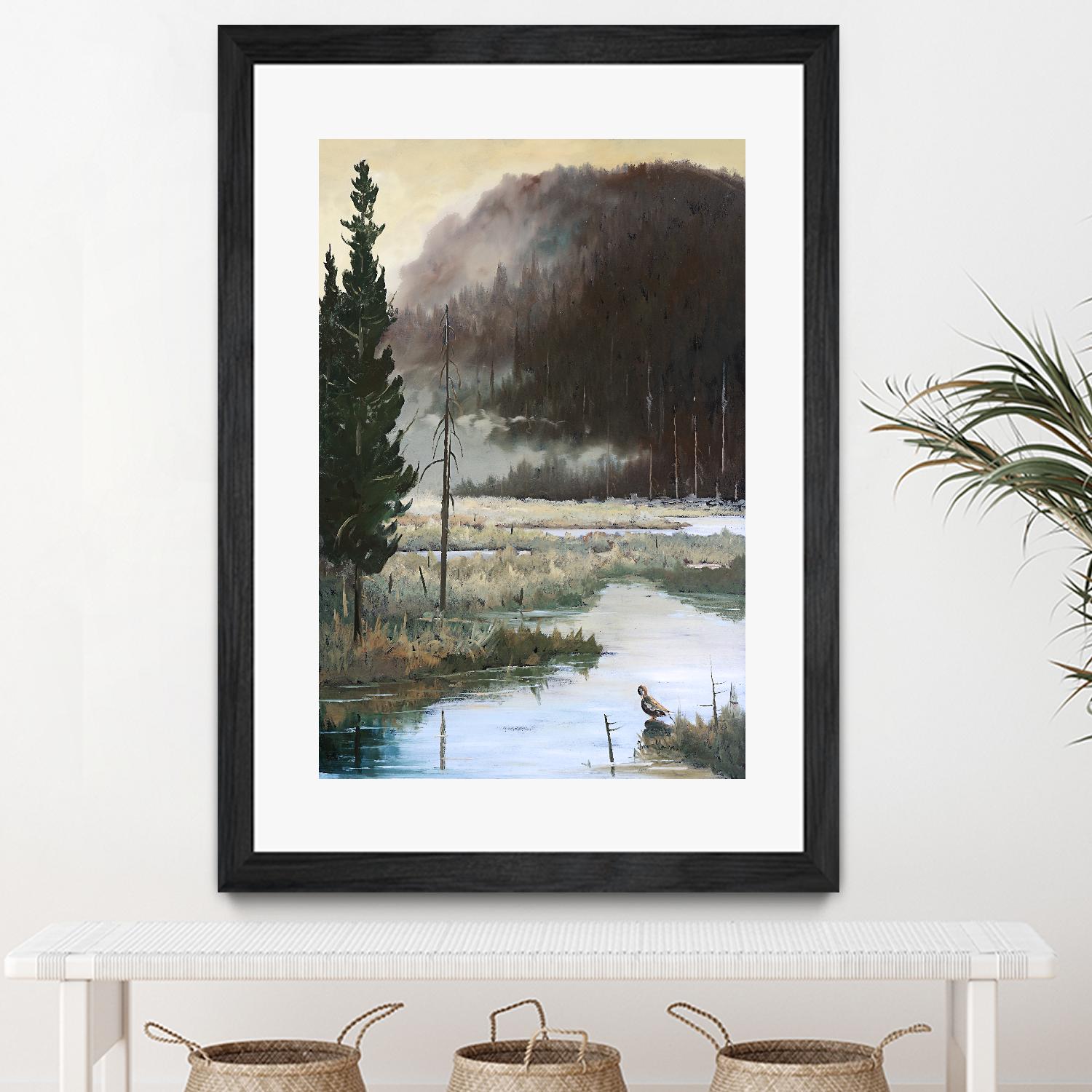 Marais du Nord by Yvon Lemieux on GIANT ART - green landscape quebec artists