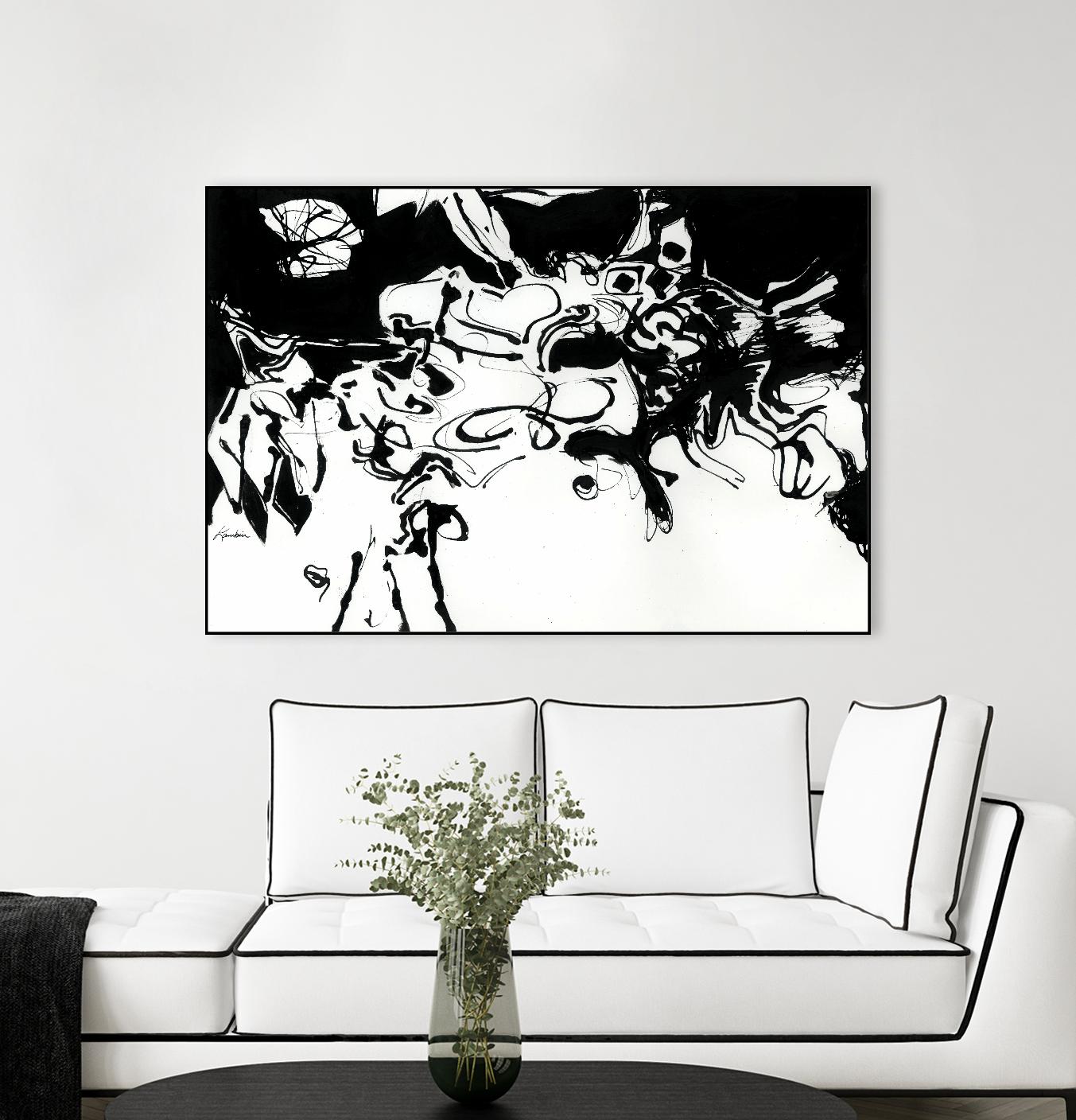 Black 3 by Diane Lambin on GIANT ART - white abstract