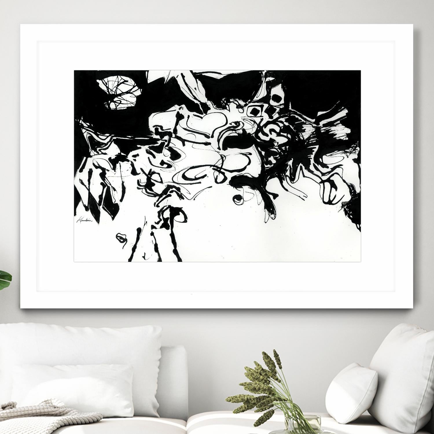 Black 3 by Diane Lambin on GIANT ART - white abstract