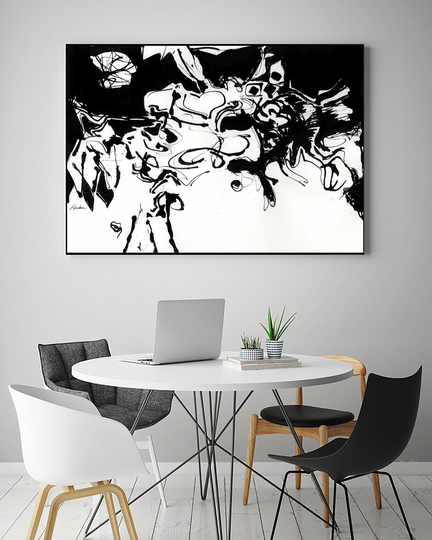 Black 3 by Diane Lambin on GIANT ART - white abstract