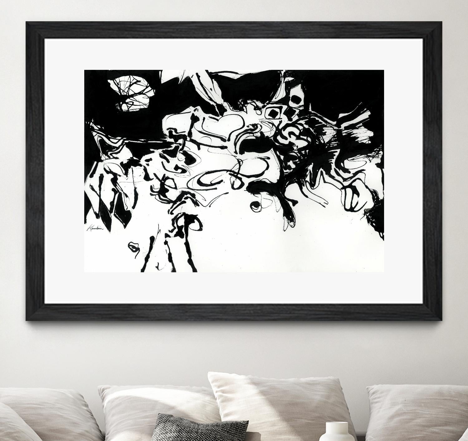 Black 3 by Diane Lambin on GIANT ART - white abstract