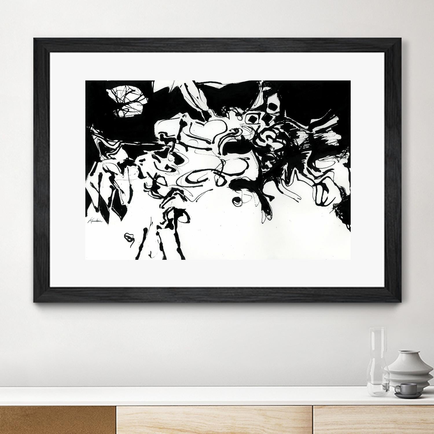 Black 3 by Diane Lambin on GIANT ART - white abstract