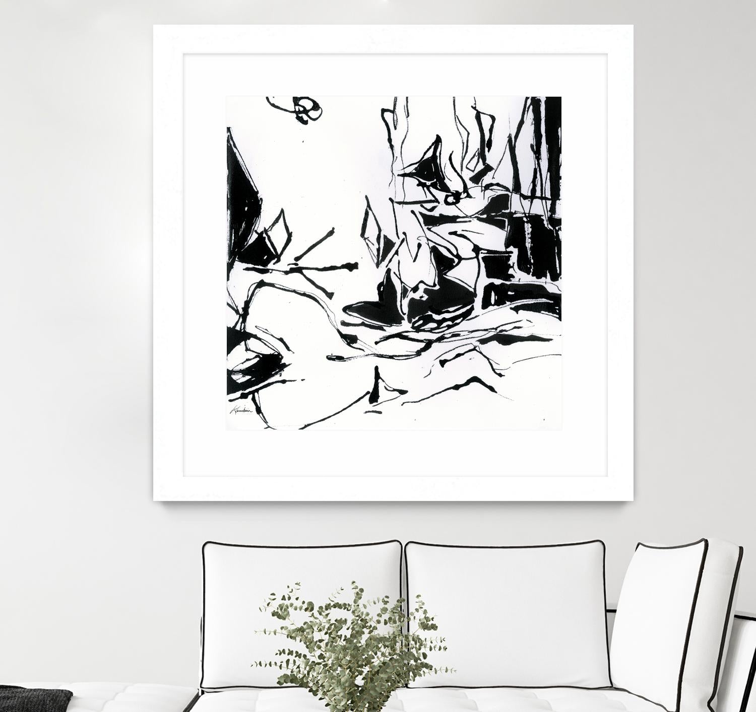 Black 6 by Diane Lambin on GIANT ART - white abstract