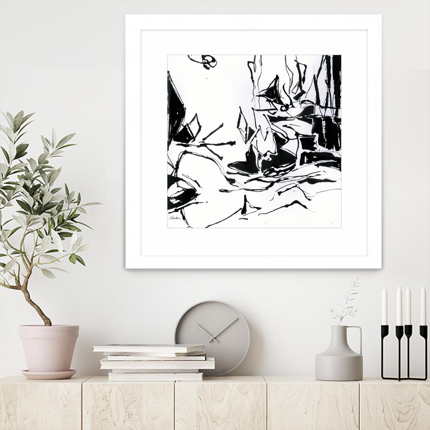 Black 6 by Diane Lambin on GIANT ART - white abstract