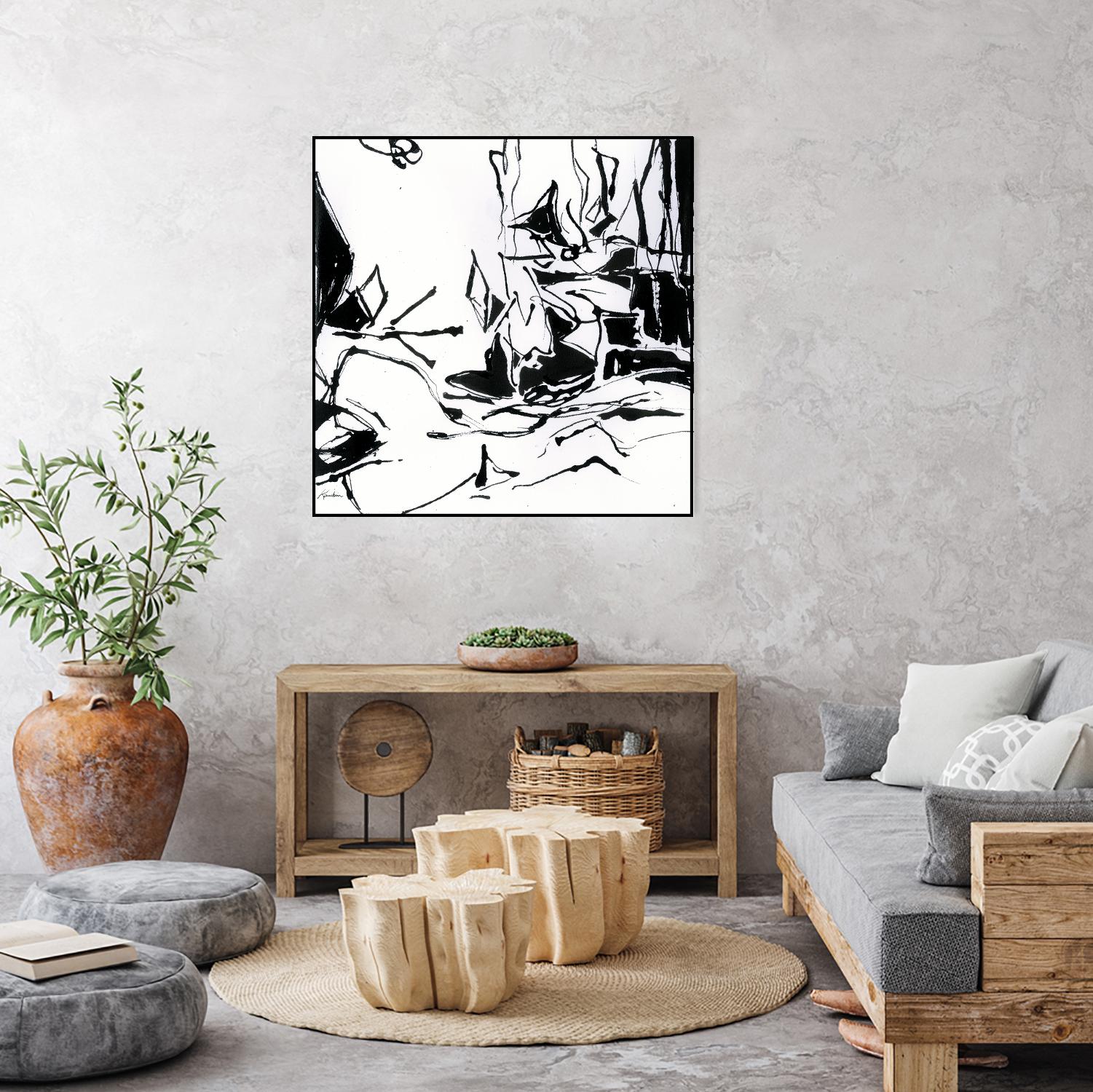 Black 6 by Diane Lambin on GIANT ART - white abstract