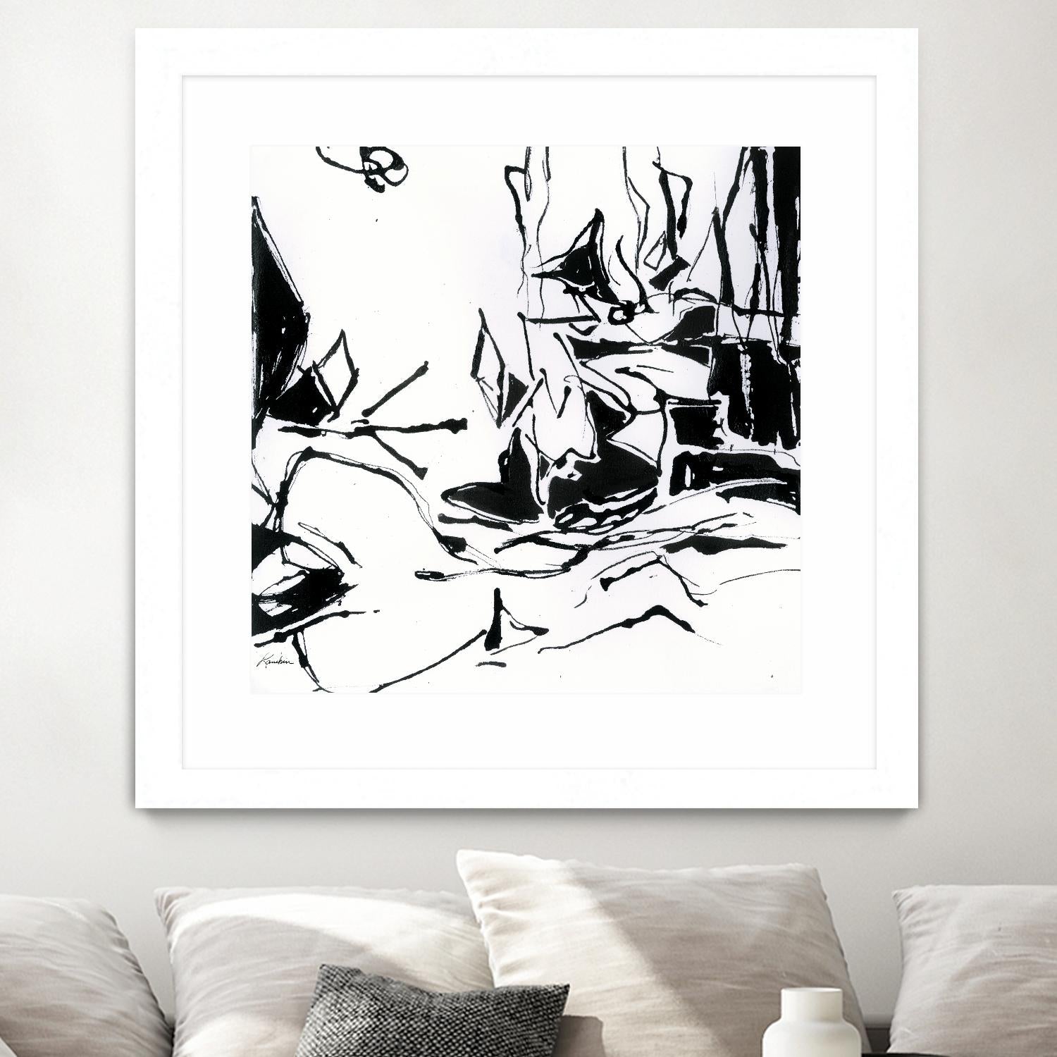 Black 6 by Diane Lambin on GIANT ART - white abstract