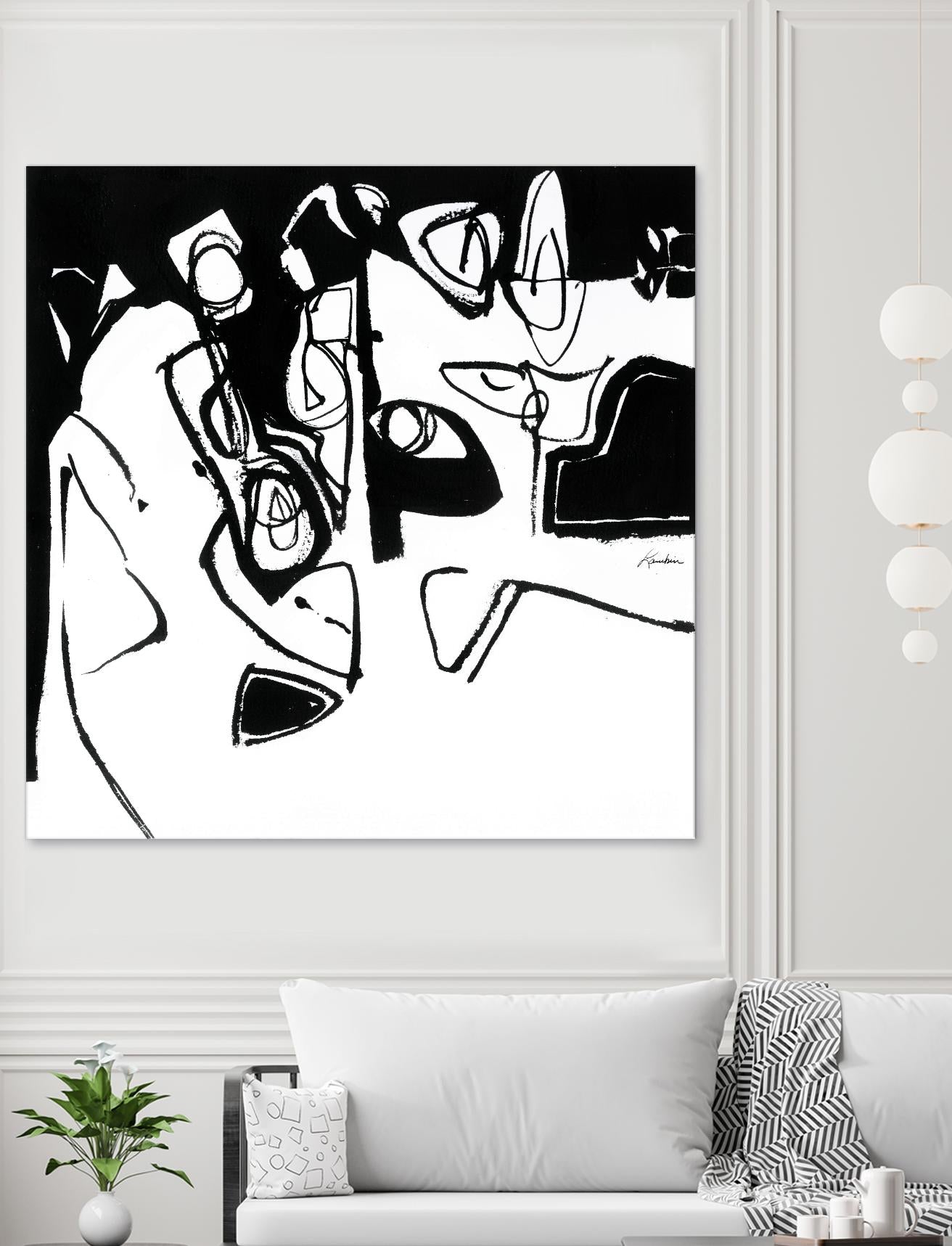 Black 7 by Diane Lambin on GIANT ART - white abstract