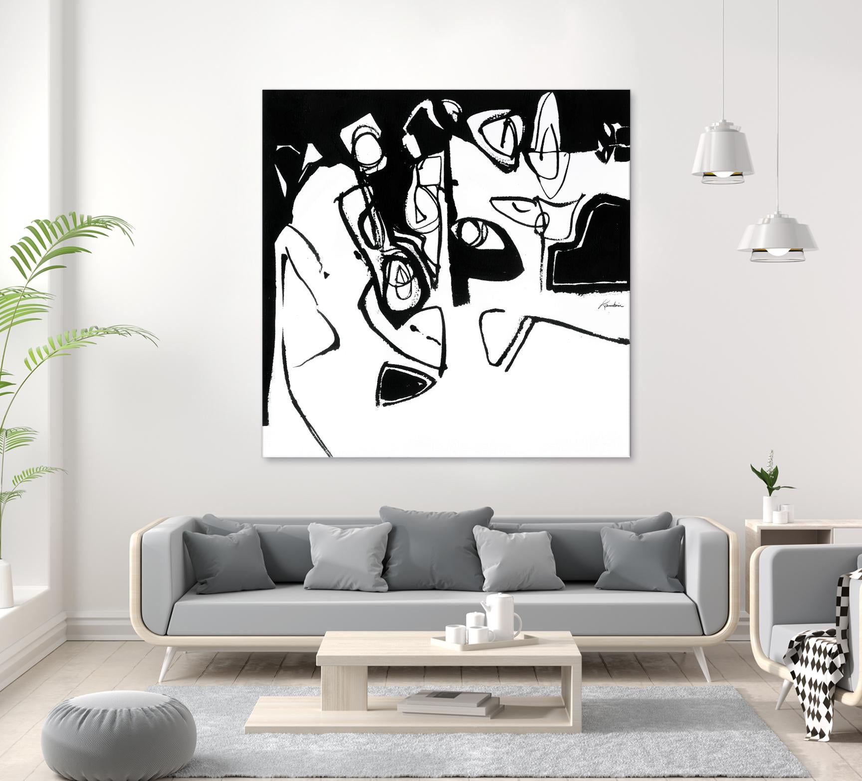 Black 7 by Diane Lambin on GIANT ART - white abstract