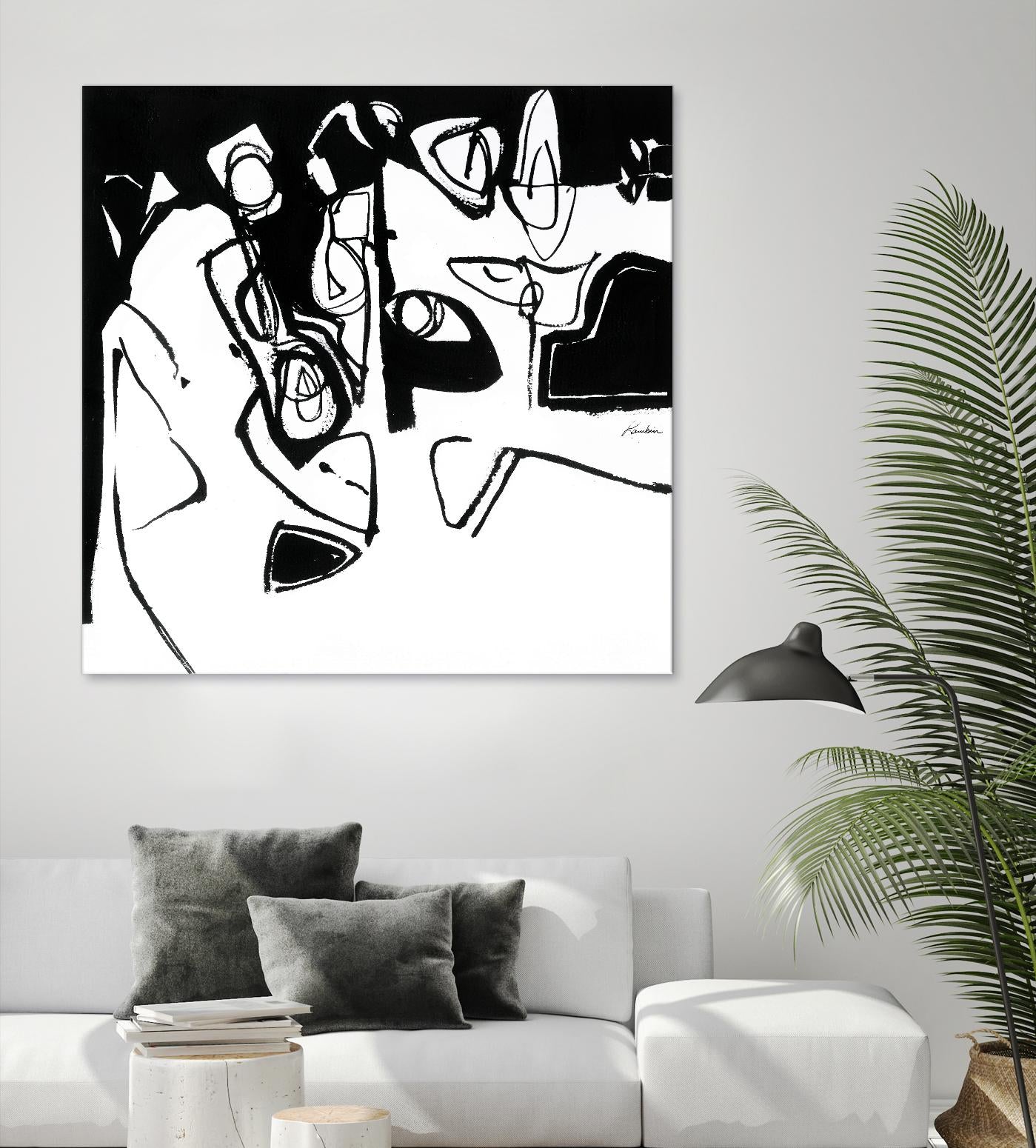 Black 7 by Diane Lambin on GIANT ART - white abstract