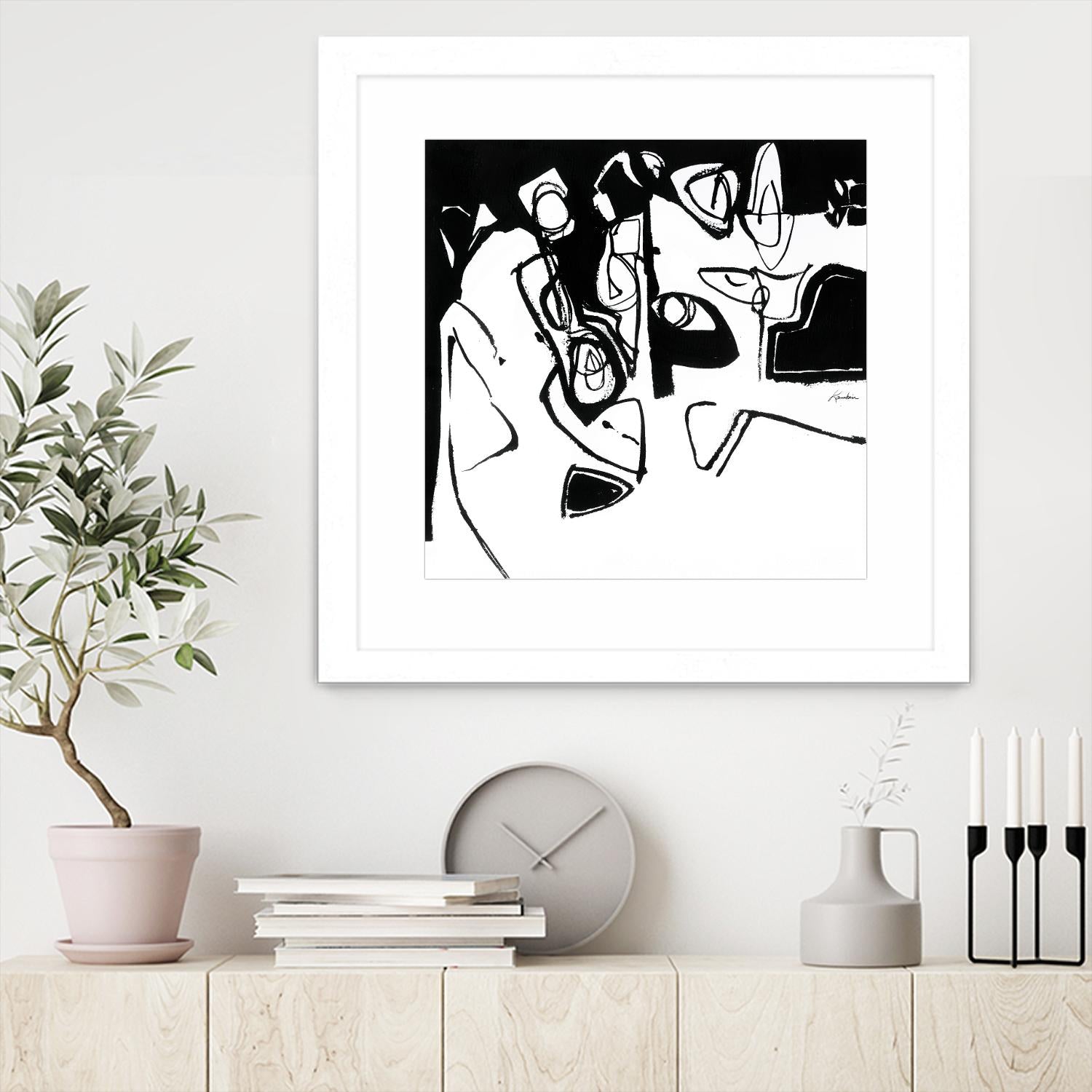 Black 7 by Diane Lambin on GIANT ART - white abstract