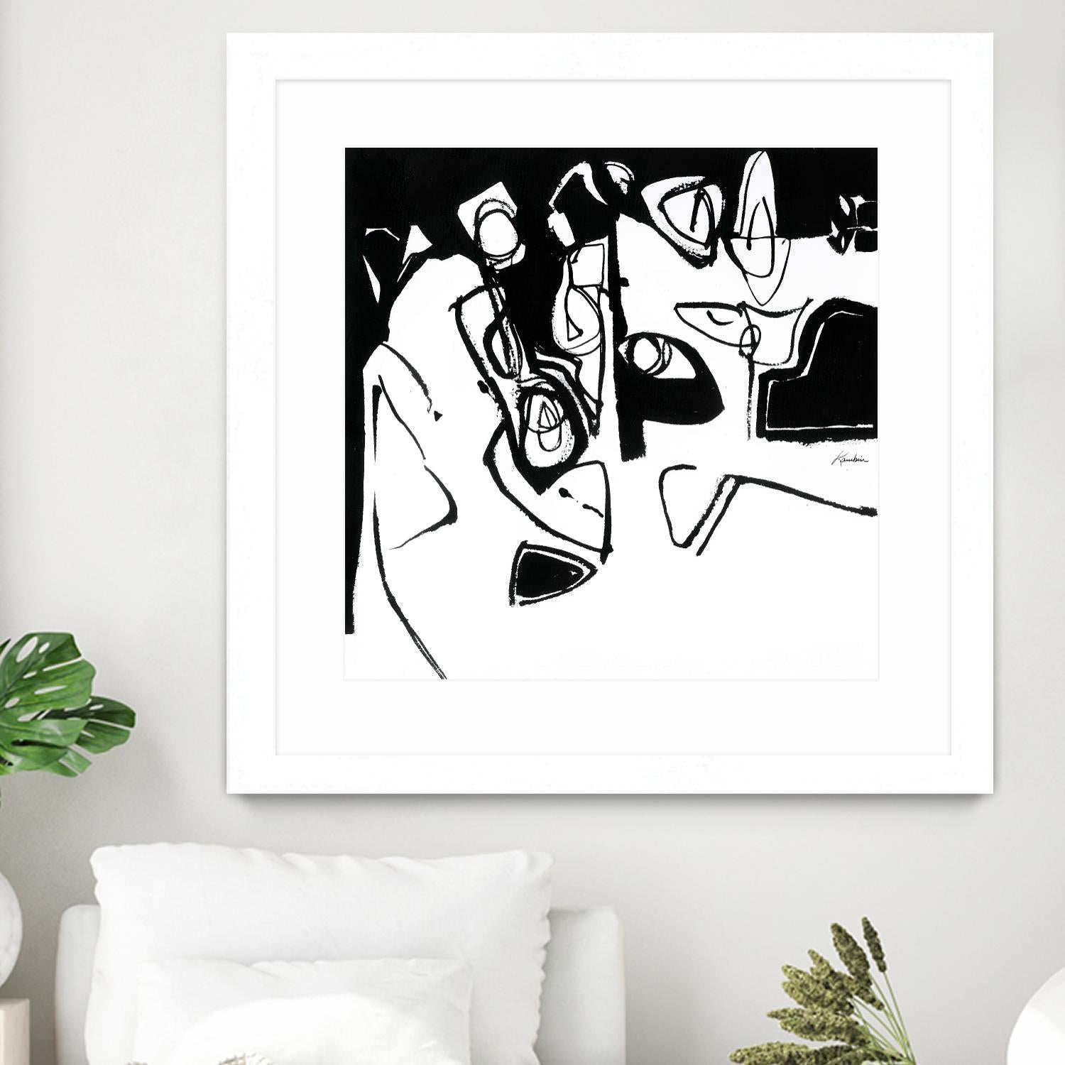 Black 7 by Diane Lambin on GIANT ART - white abstract