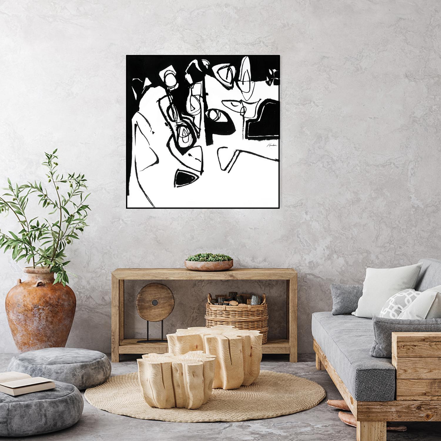 Black 7 by Diane Lambin on GIANT ART - white abstract