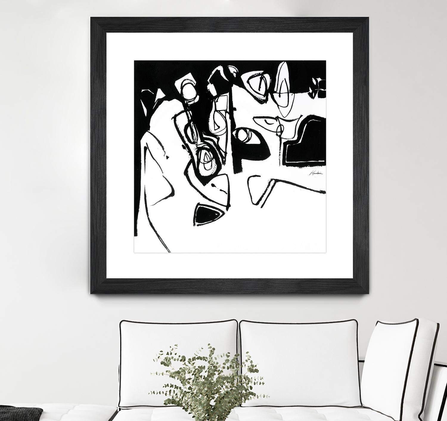 Black 7 by Diane Lambin on GIANT ART - white abstract