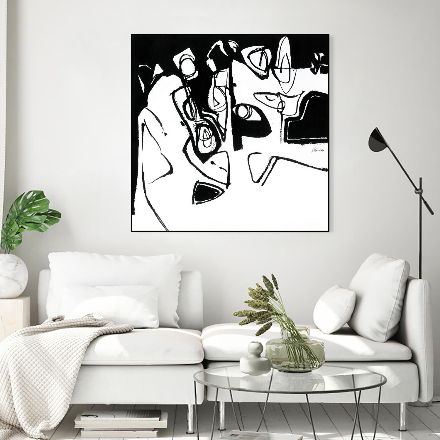 Black 7 by Diane Lambin on GIANT ART - white abstract